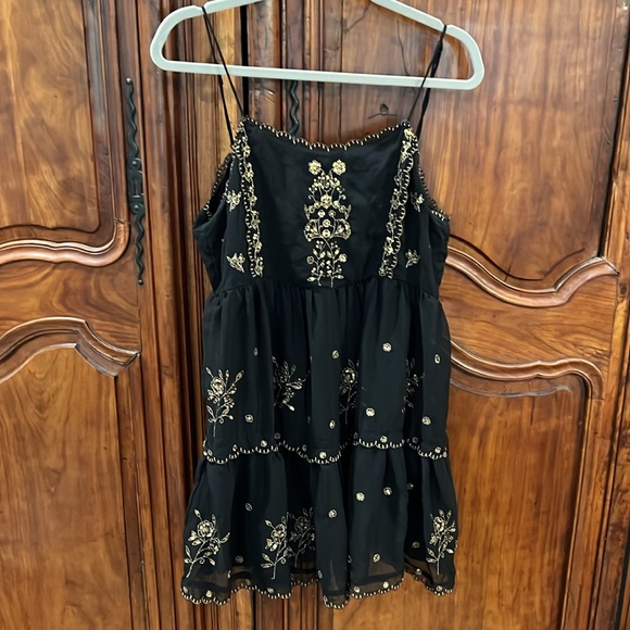 Urban Outfitters black boho mini dress - Picture 2 of 6
